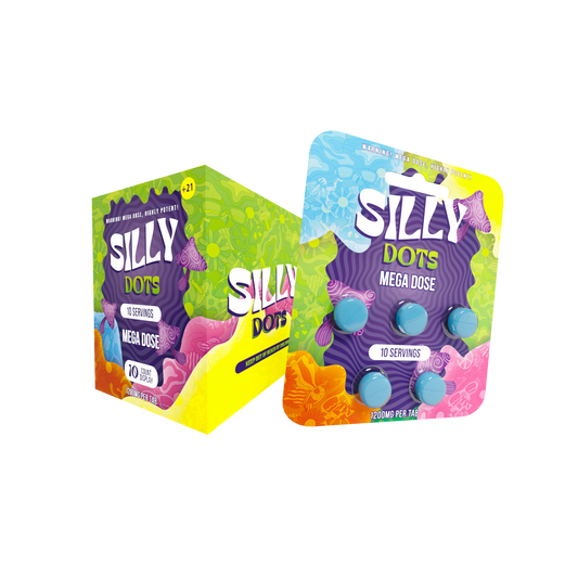 Party Pack | Silly Dots Mega Dose 1200mg Tabs | 5 Pack | 10 Count Display