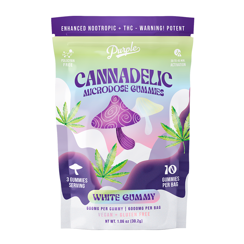 Cannadelics Microdose Gummies | White Gummy – Purple Organics